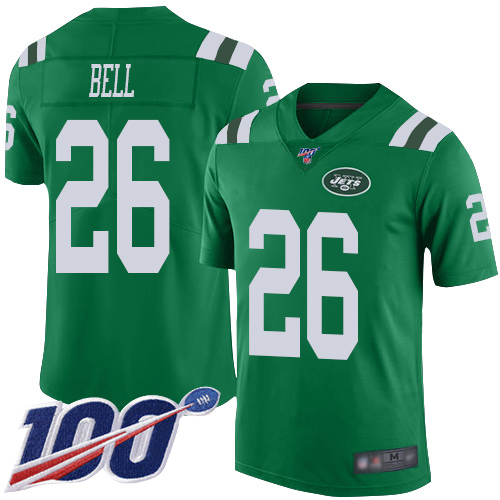 New York Jets Limited Green Men LeVeon Bell Jersey NFL Football #26 100th Season Rush Vapor Untouchable